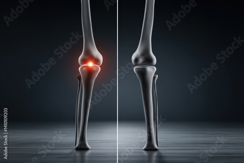 Comparison of Healthy and Inflamed Knee Joint 
