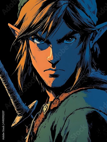 Link, Angry, Close-up, Dark