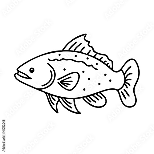 barramundi icon, barramundi vector illustration-simple illustration of barramundi, perfect for barramundi logos and icons