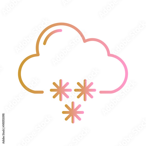 Snowfall Vector Icon
