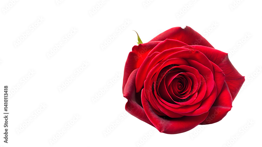 Single red rose flower isolated on white backgroundPNG.AI GENERATED Single red rose flower isolated on white backgroundPNG.AI GENERATED