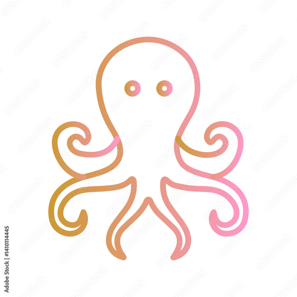 Obraz premium Octopus Vector Icon