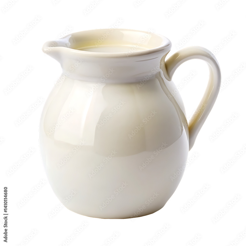 ceramic milk jar isolated on white background PNG , AI GENERATED ceramic milk jar isolated on white background PNG , AI GENERATED