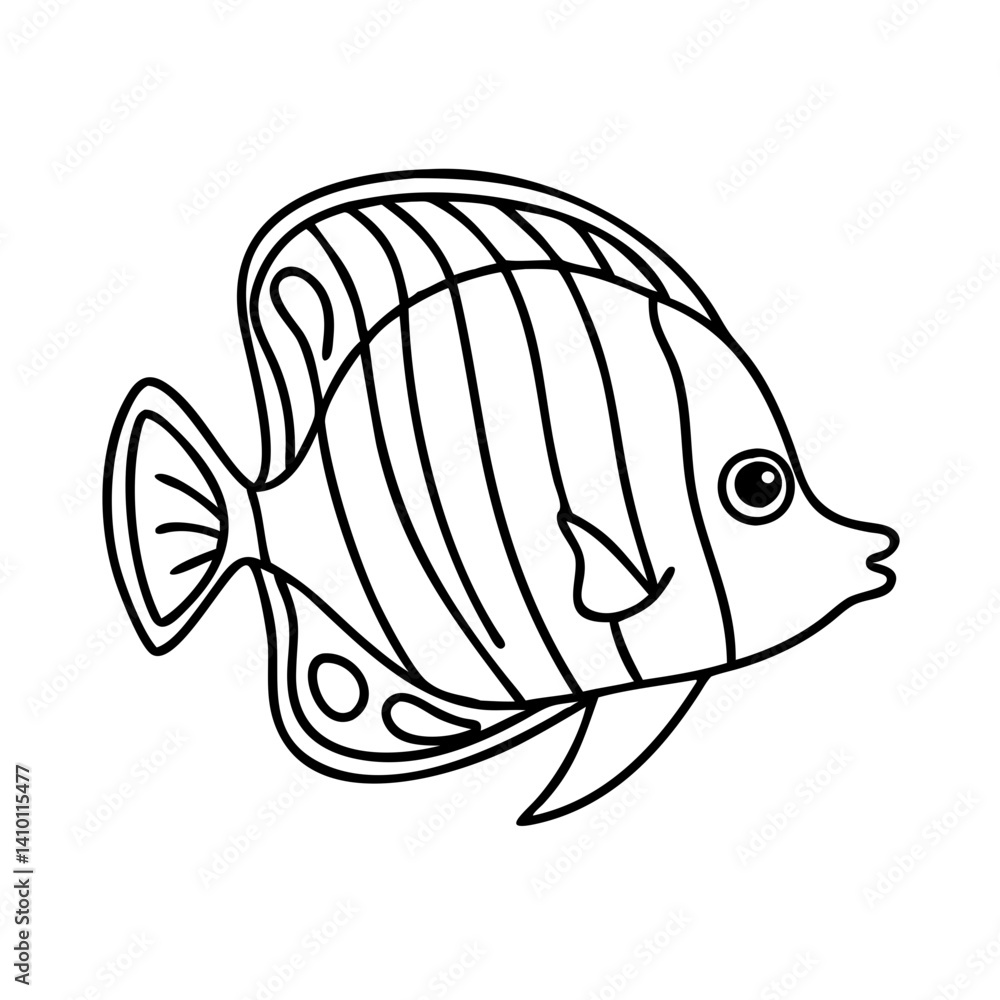 Obraz premium butterflyfish icon, butterflyfish vector illustration-simple illustration of butterflyfish, perfect for butterflyfish logos and icons