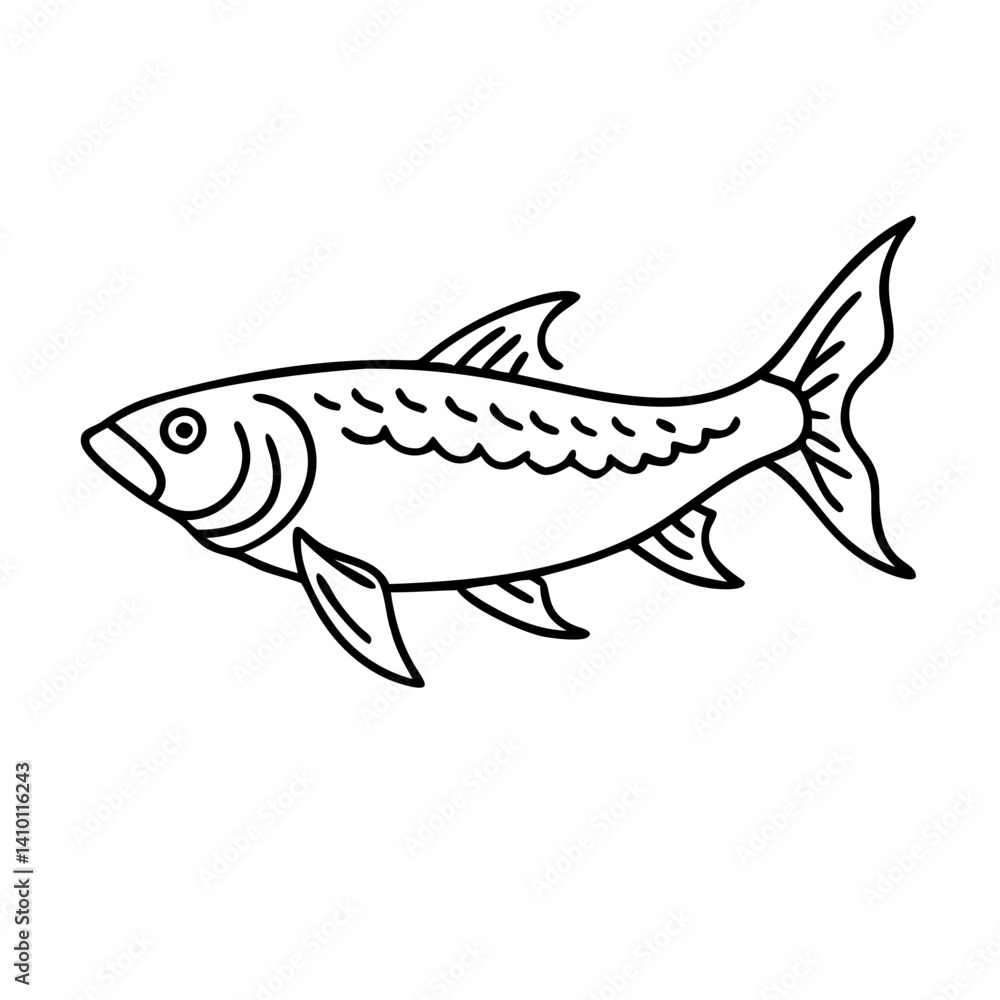 Fototapeta premium tarpon icon, tarpon vector illustration-simple illustration of tarpon, perfect for tarpon logos and icons