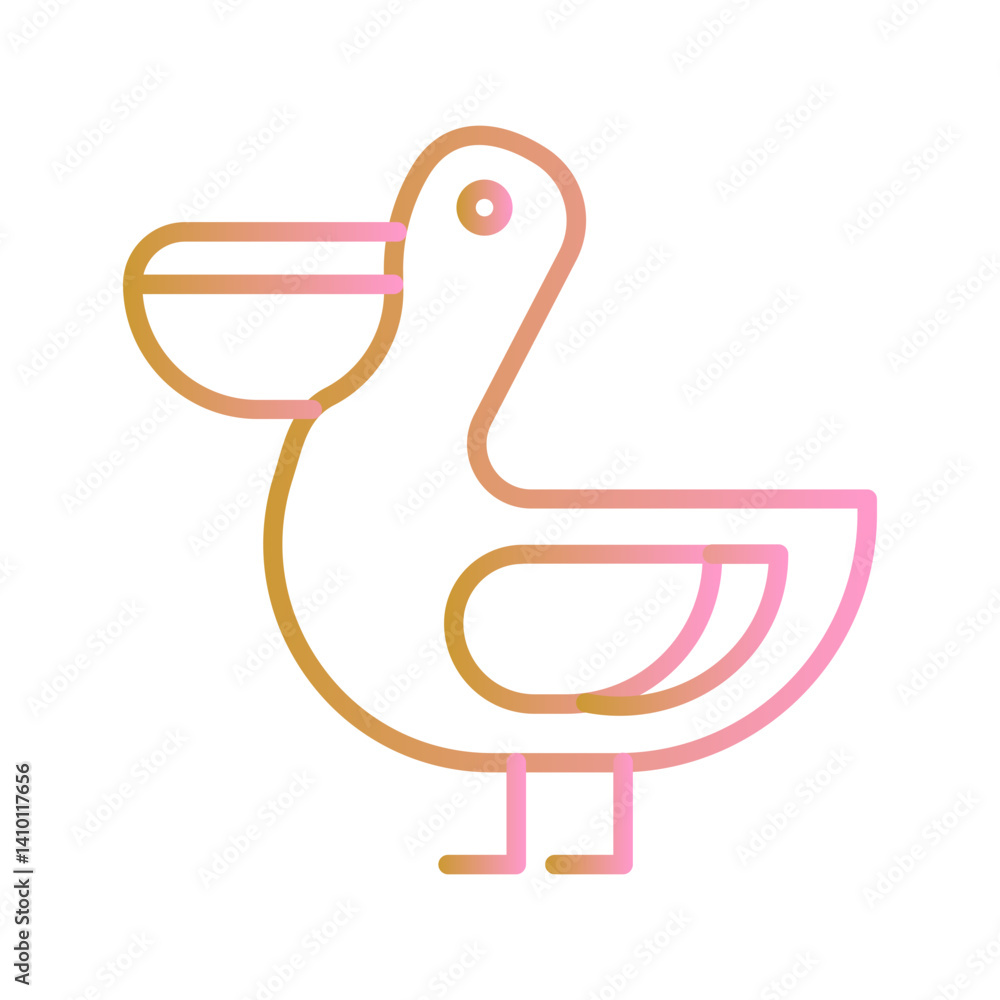 Obraz premium Pelican Vector Icon