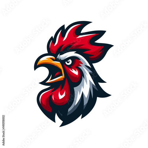Wallpaper Mural angry rooster mascot logo vector illustration Torontodigital.ca
