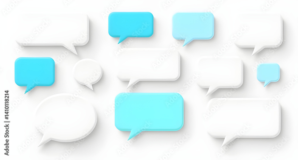 set of colorful speech bubbles set of colorful speech bubbles