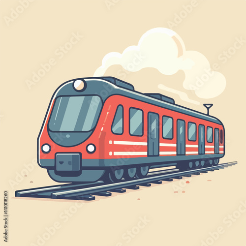 cool train image vector
