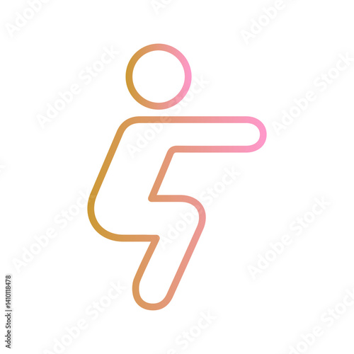 Squat Vector Icon