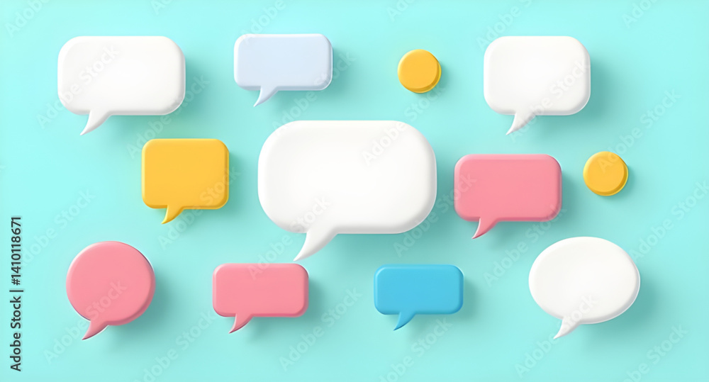set of colorful speech bubbles set of colorful speech bubbles