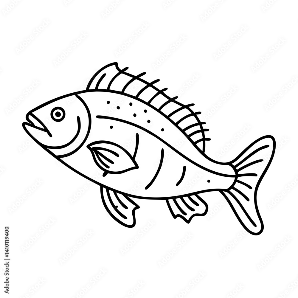 Obraz premium perch icon, perch vector illustration-simple illustration of perch, perfect for perch logos and icons