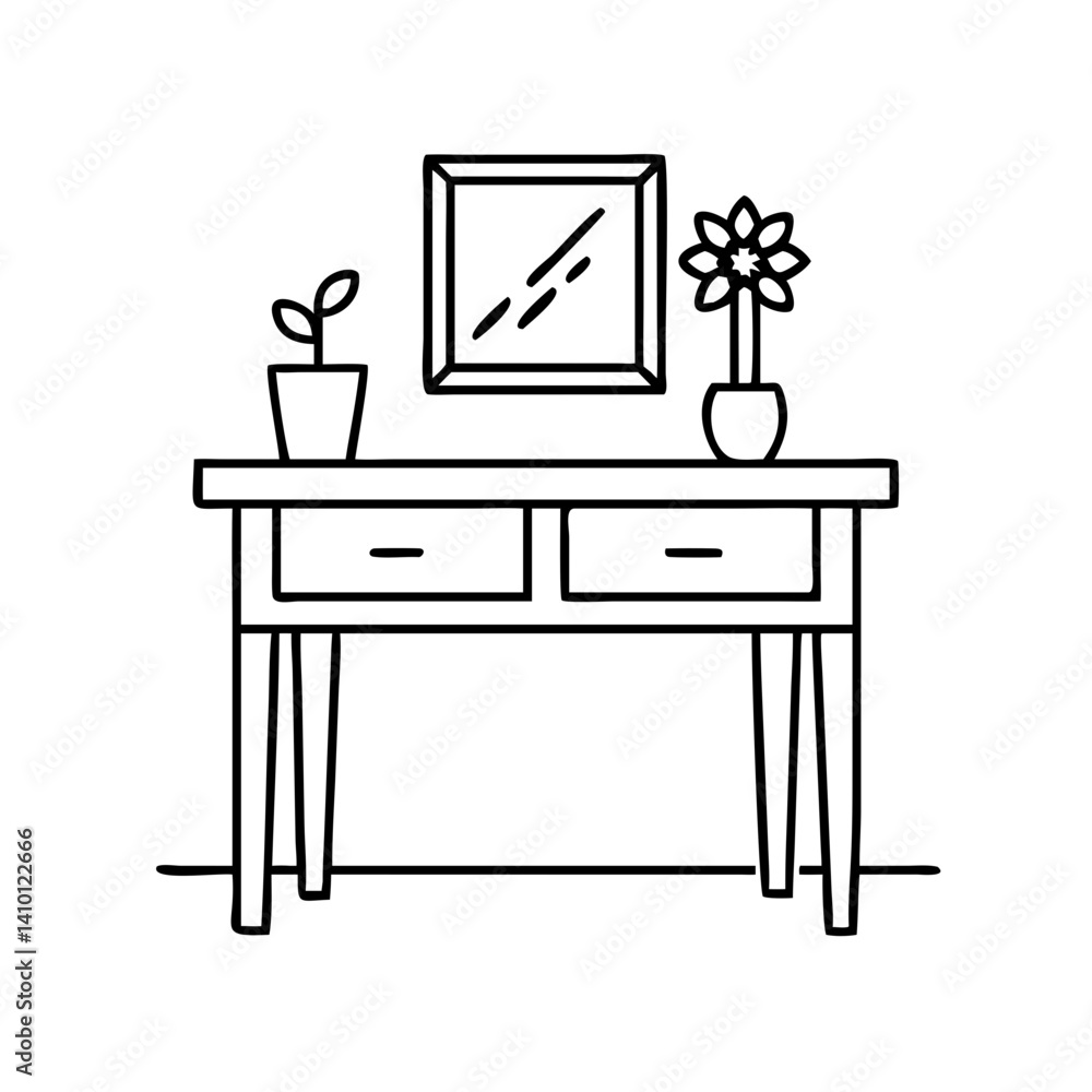 entryway table icon, entryway table vector illustration-simple illustration of entryway table, perfect for entryway table logos and icons