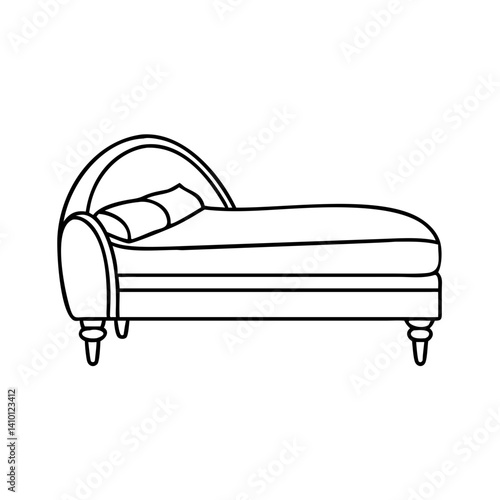daybed icon, daybed vector illustration-simple illustration of daybed, perfect for daybed logos and icons
