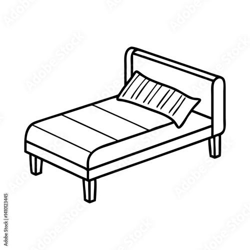 daybed icon, daybed vector illustration-simple illustration of daybed, perfect for daybed logos and icons