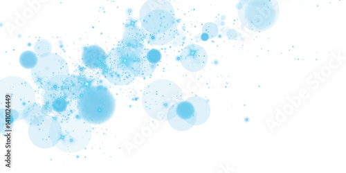 Wallpaper Mural A mesmerizing and ethereal blend of soft blue orbs intertwined with glowing sparkles, creating a dreamy bokeh effect Torontodigital.ca