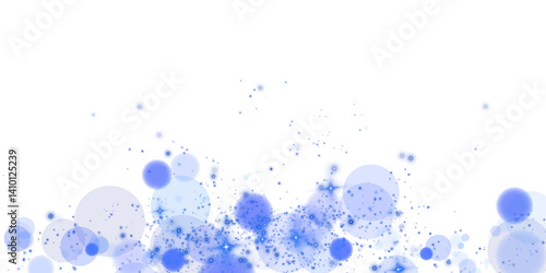 Wallpaper Mural A captivating and mesmerizing blue bokeh effect that features glowing orbs and soft sparkles on a transparent backdrop Torontodigital.ca
