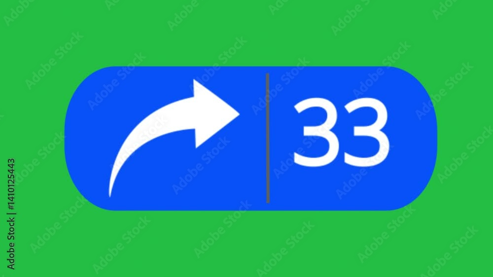 share sign animation on a black background. Share icon animation on the blue pop up circle. share sign animation on a black background. Share icon animation on the blue pop up circle.