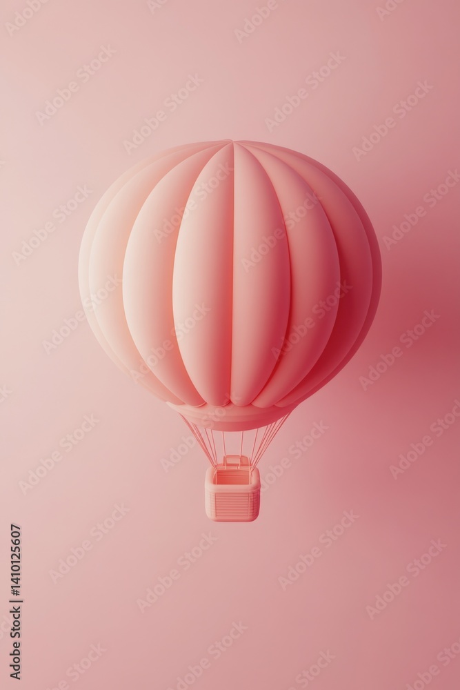 Fototapeta premium Pink Hot Air Balloon