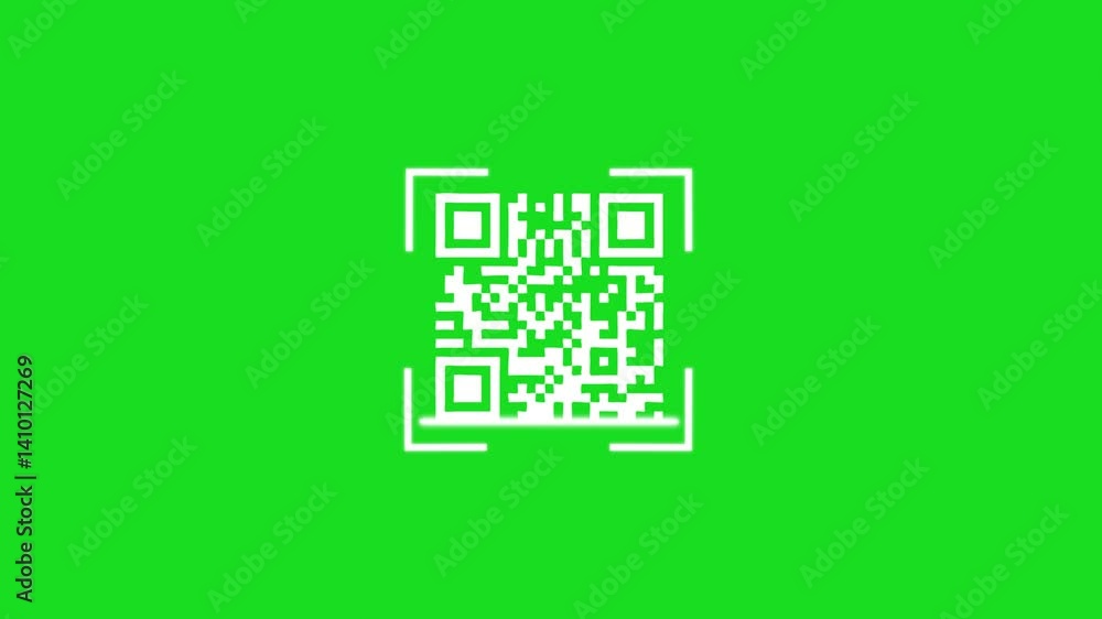 QR code scanning. Scan icon . Read bar code,generating app, coding. Recognition or reading qr code in flat style .