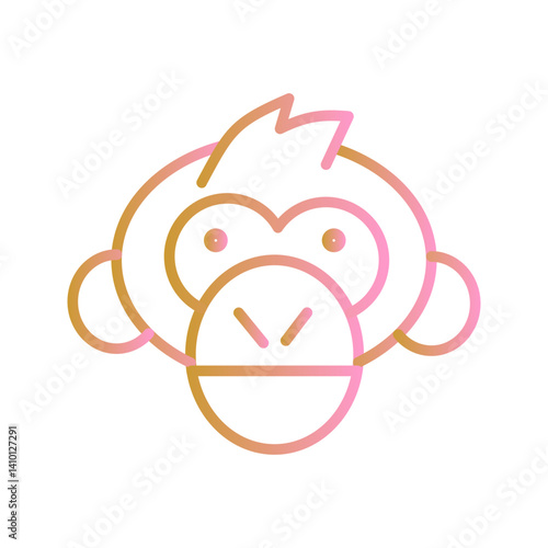 Chimpanzee Vector Icon