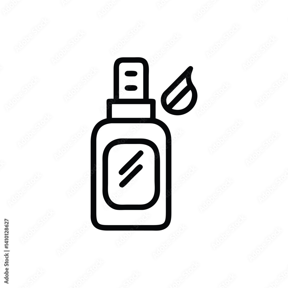 Essential Oil Bottle Outline Icon For Aromatherapy And Wellness Designs Essential Oil Bottle Outline Icon For Aromatherapy And Wellness Designs