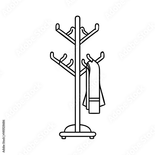coat rack icon, coat rack vector illustration-simple illustration of coat rack, perfect for coat rack logos and icons