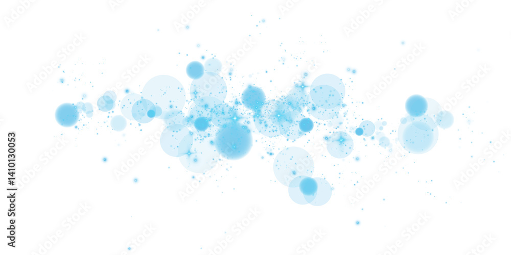 A dreamy composition featuring soft blue bokeh, glowing orbs, and sparkles on a transparent background. A dreamy composition featuring soft blue bokeh, glowing orbs, and sparkles on a transparent background.