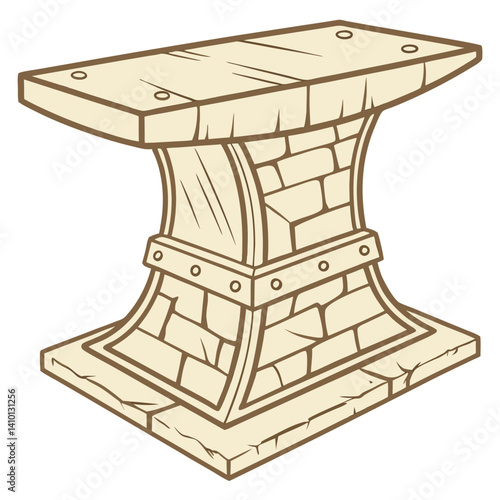 illustration  of a sandstone side table 