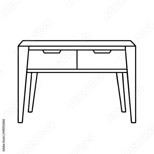 console table icon, console table vector illustration-simple illustration of console table, perfect for console table logos and icons