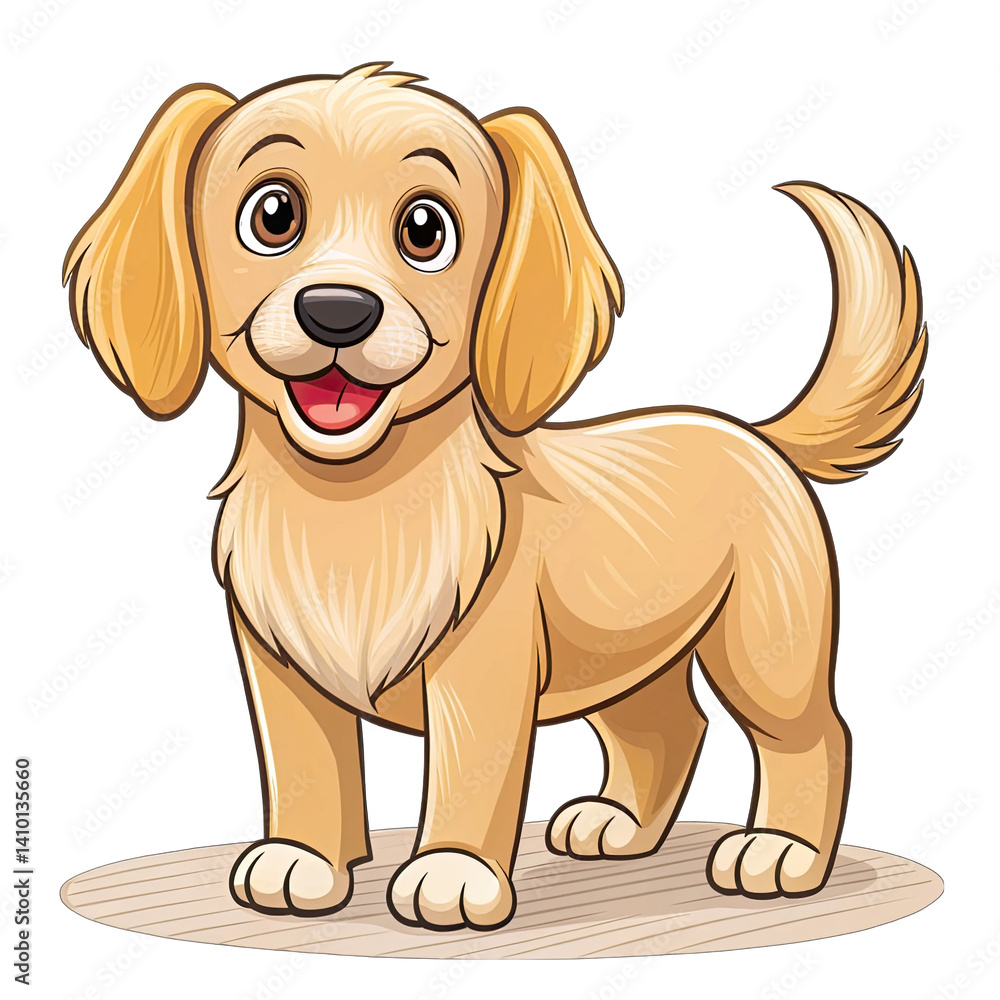 Dog cartoon isolated on white background