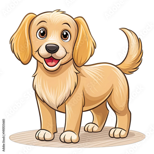 Obraz na płótnie Dog cartoon isolated on white background w salonie