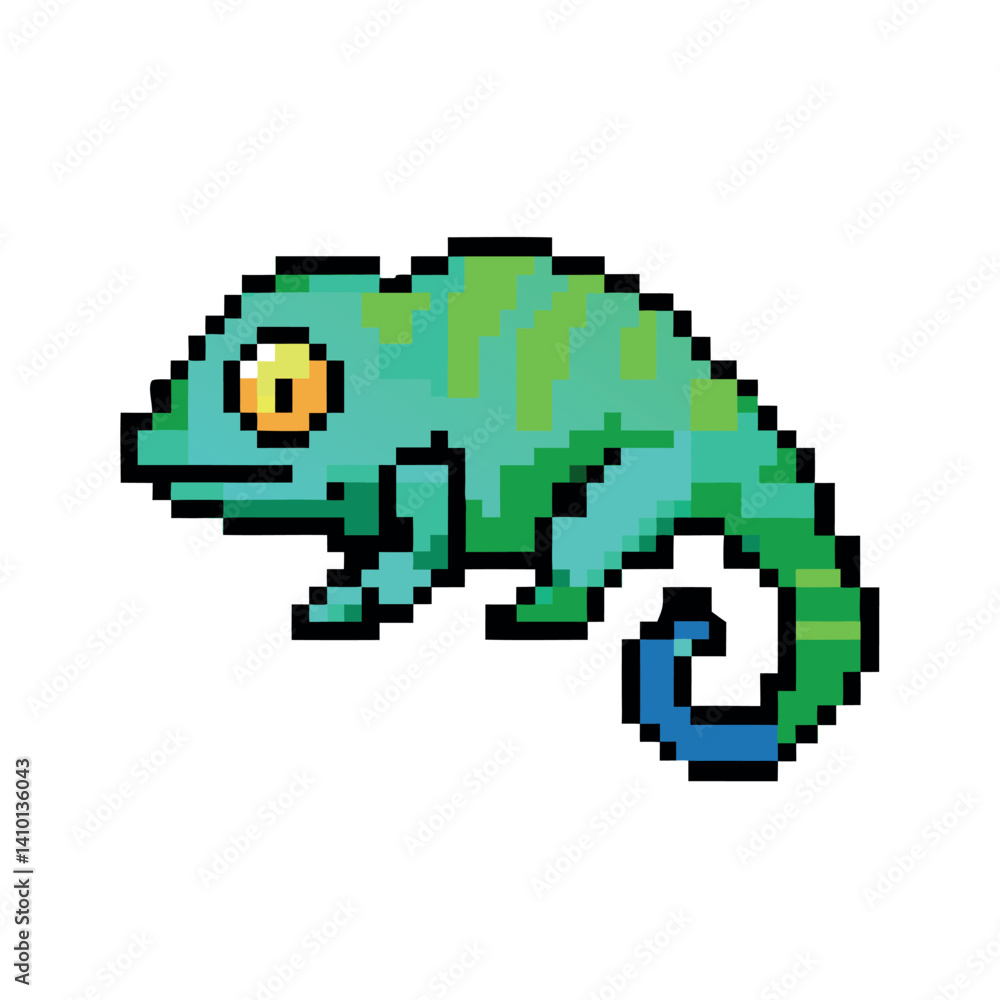 Cute Pixel Art Chameleon Cute Pixel Art Chameleon
