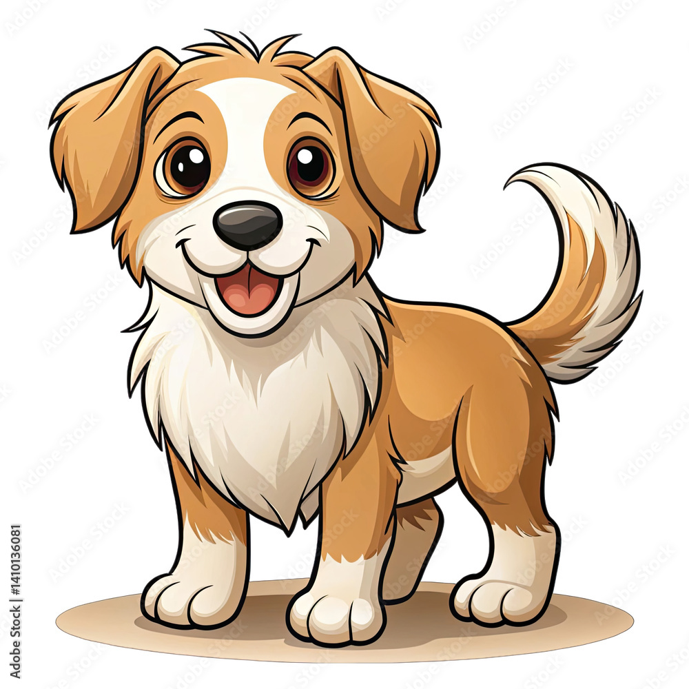 Dog isolated on white background