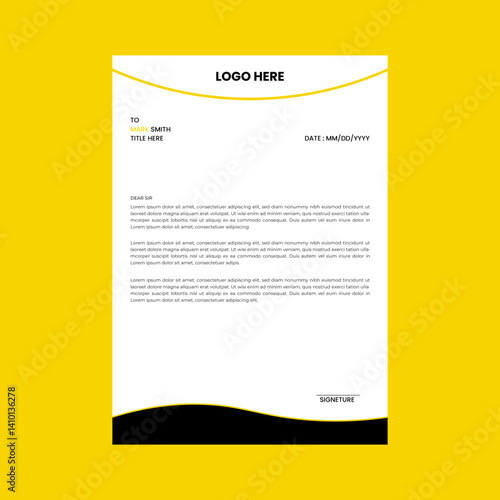 Modern And Simple Letterhead Template