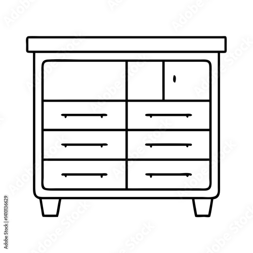 chest of drawers icon, chest of drawers vector illustration-simple illustration of chest of drawers, perfect for chest of drawers logos and icons