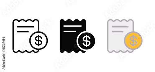 Invoice Icon Set for Finance Apps