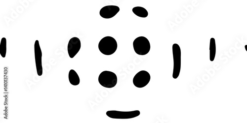 Stipple pattern, dotted geometric background. Stippling, dotwork drawing, shading using dots. Pixel disintegration, random halftone effect. White noise grainy texture. modern