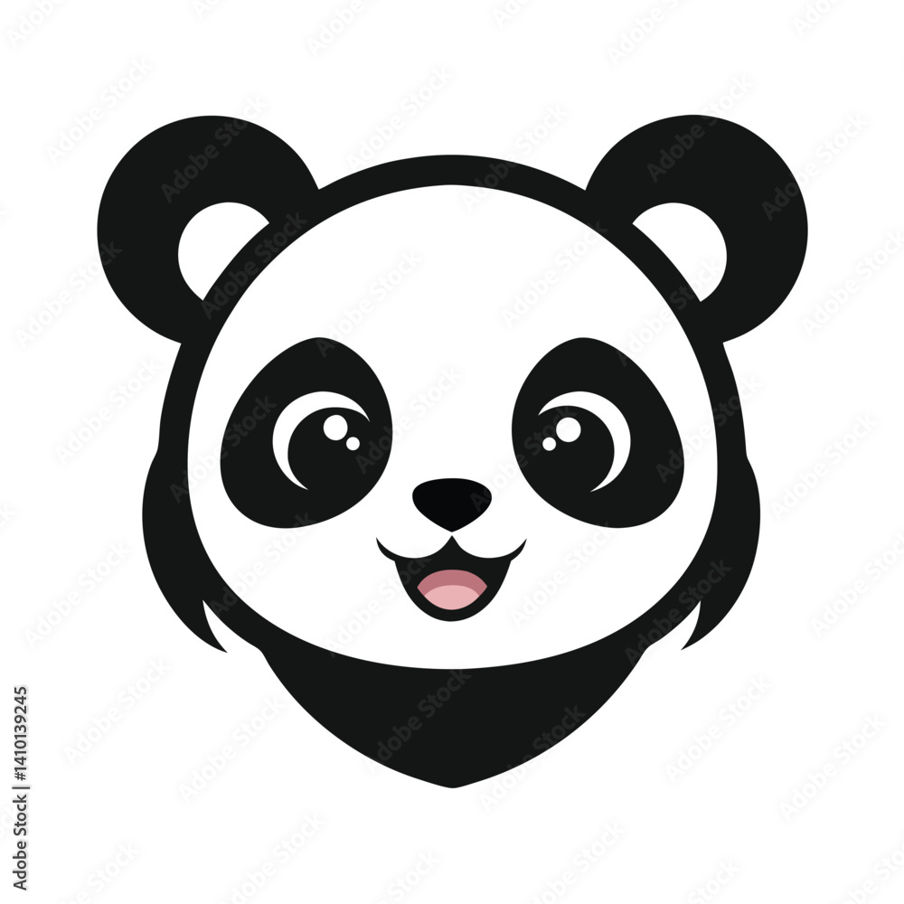 baby panda animal head mascot logo vector art illustration baby panda animal head mascot logo vector art illustration
