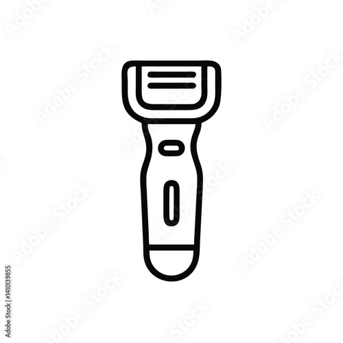 Electric Shaver Outline Icon Minimalist Design Grooming Tool Concept For Men