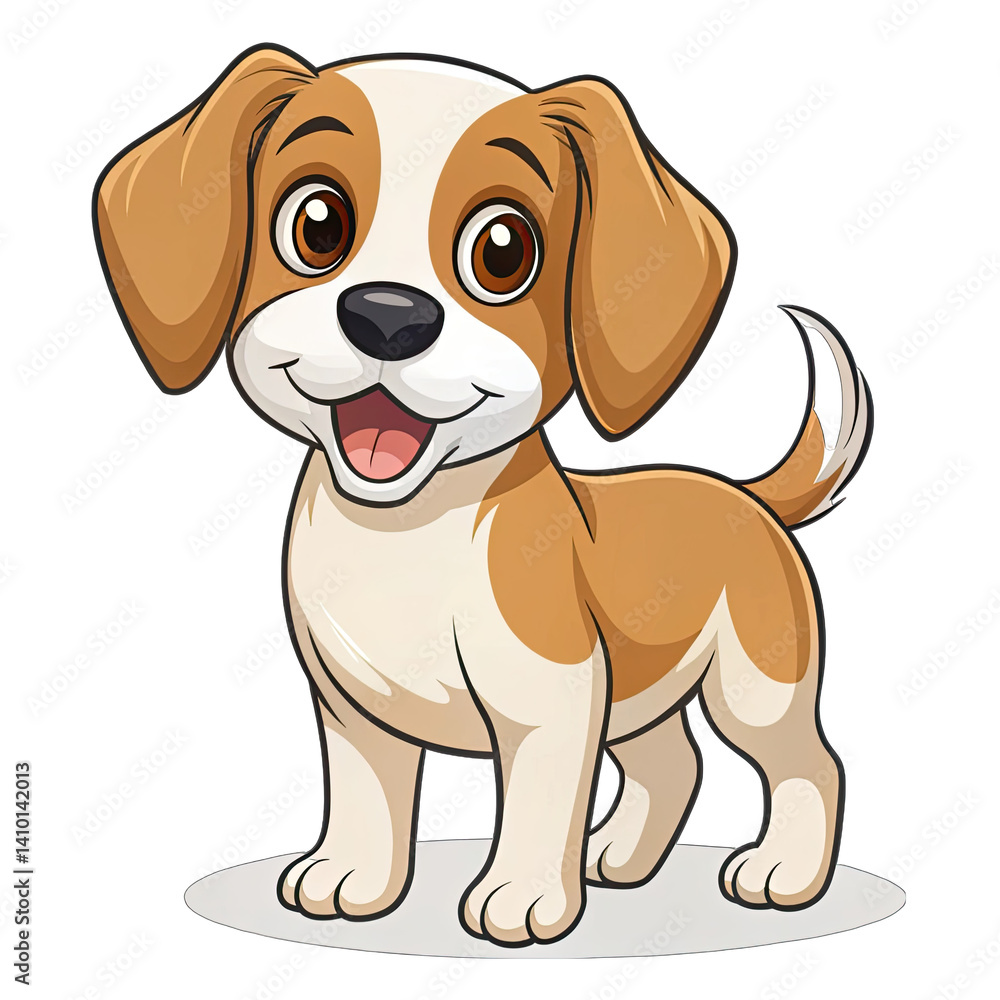 Dog isolated on white background