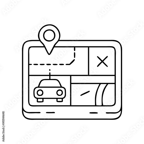 car gps navigator icon, car gps navigator vector illustration-simple illustration of car gps navigator, perfect for car gps navigator logos and icons