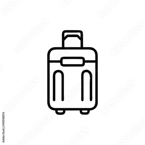 Rolling Suitcase Icon Travel, Luggage, Vacation, Journey, Trip