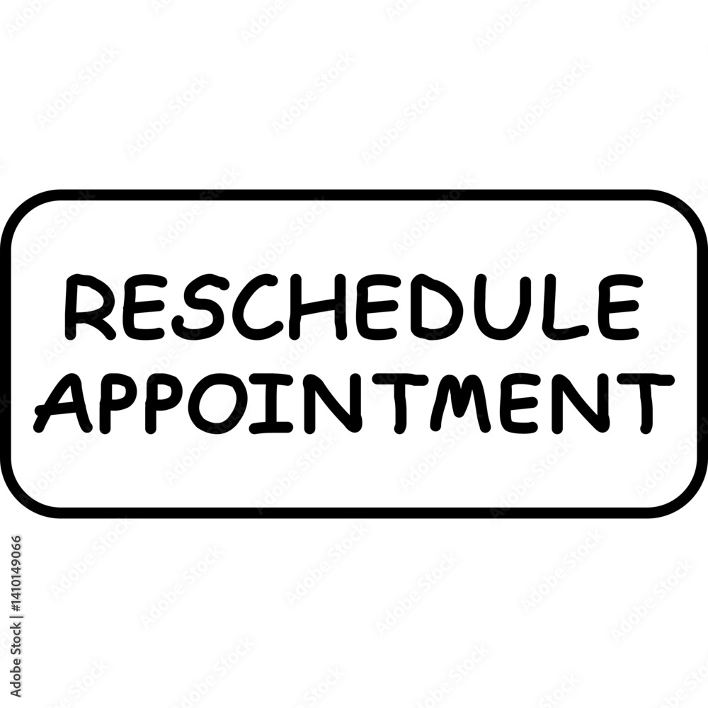 Fototapeta premium Reschedule Appointment Icon