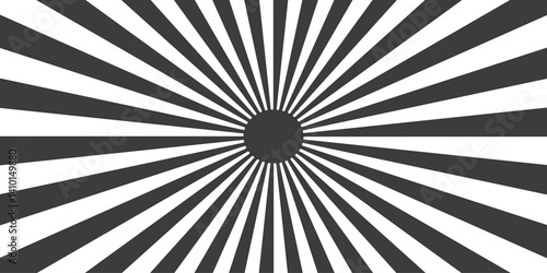 Vector black and  white sun rays and sunburst backdrop  Minimal sunrise radiate striped geometric circus light sunburst ray  texture background.  abstract blue sunburst and starburst retro poster 