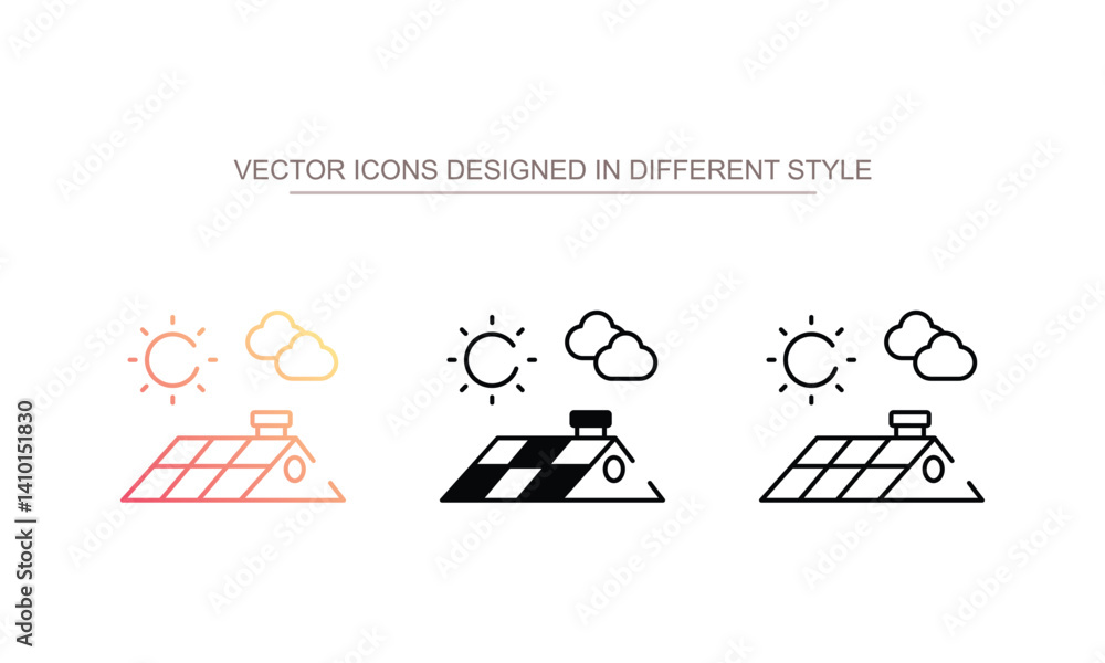 Fototapeta premium Roof icon design with white background stock illustration