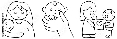 Celebrate mother day with love and joy as mother holds her baby and shares heartfelt moments