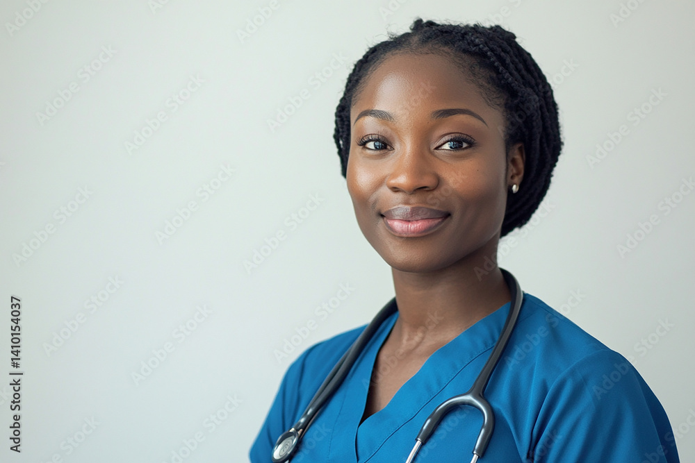 Beautiful woman close-up, doctor nurse care portrait close-up