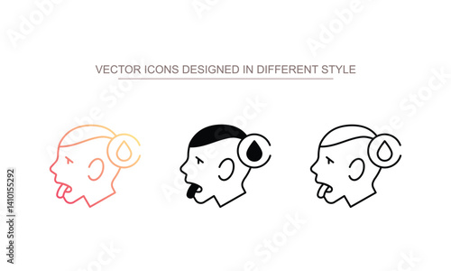 Thirst icon design with white background stock illustration
