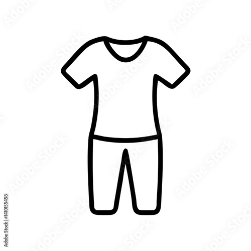 Pajamas icon in minimal black line style on white background